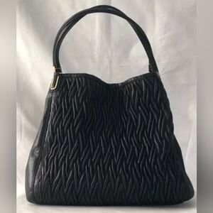 COACH Madison phoebe  black gathered leather shoulder bag